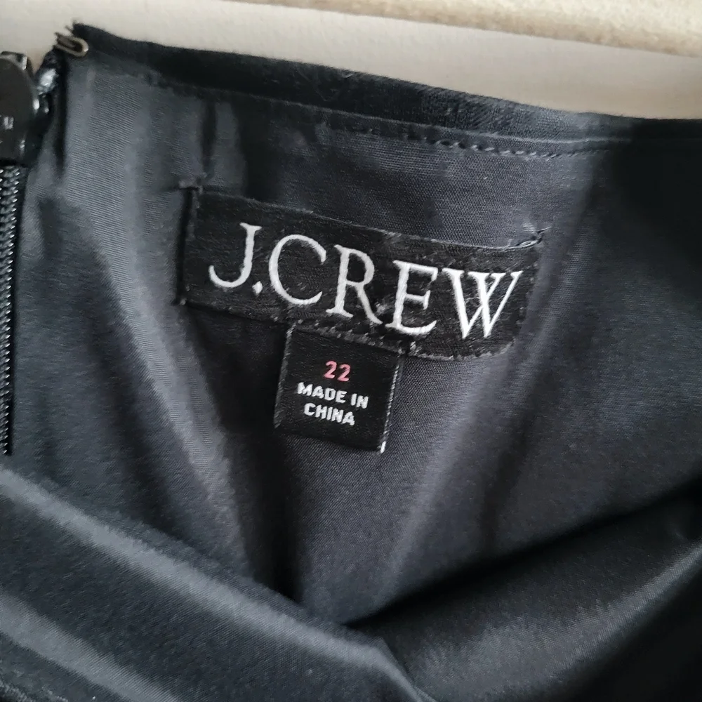 J.Crew High-neck Sheath Dress‎ in Stretch Linen Blend Black
